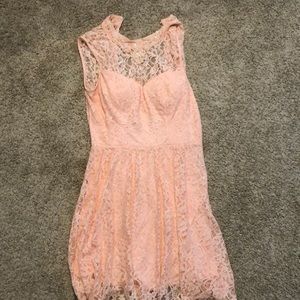 Blush lace dress
